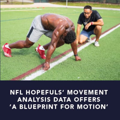 NFL hopeful’s movement analysis data.